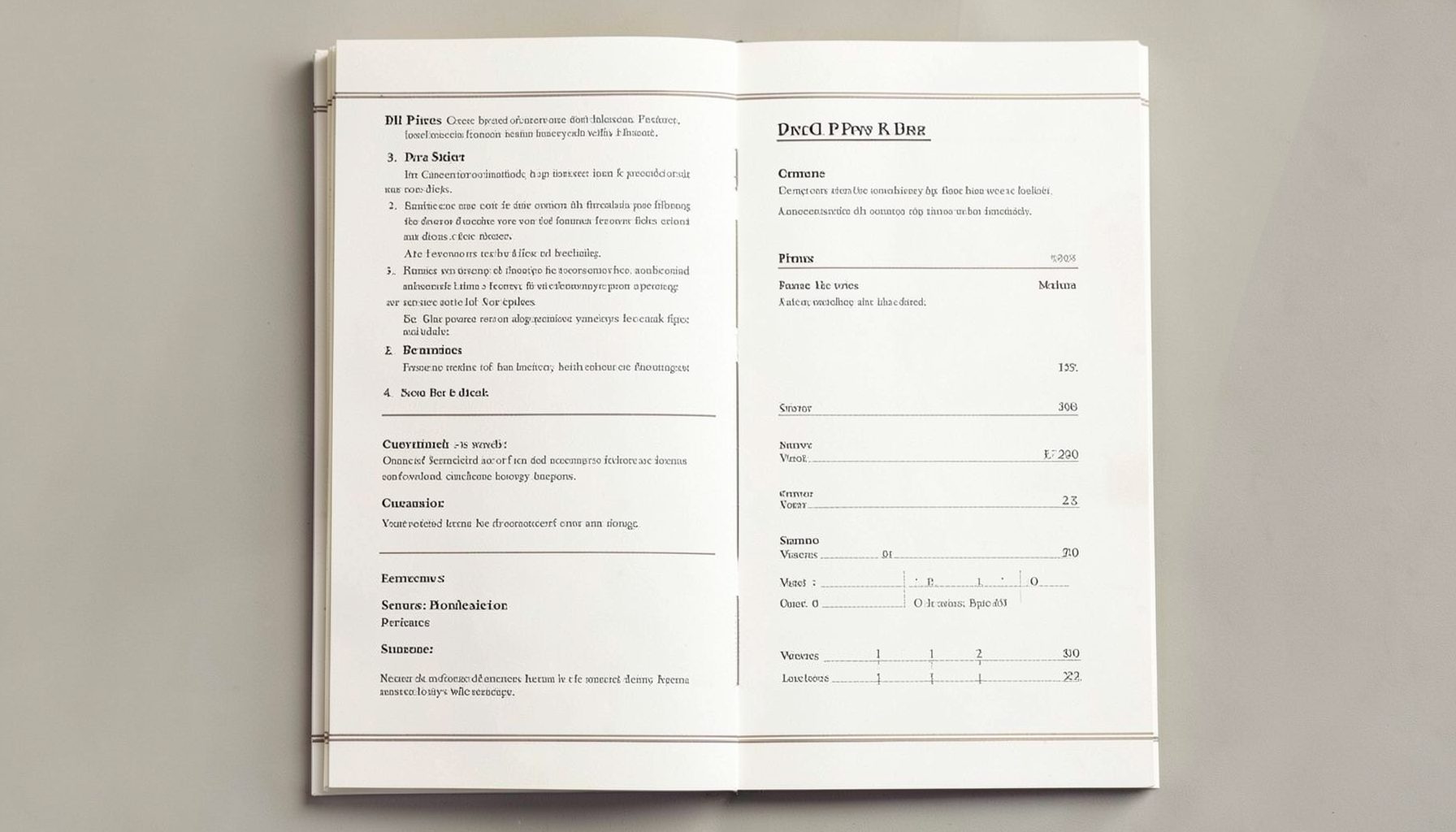 Prize rulebook document with official formatting, institutional style